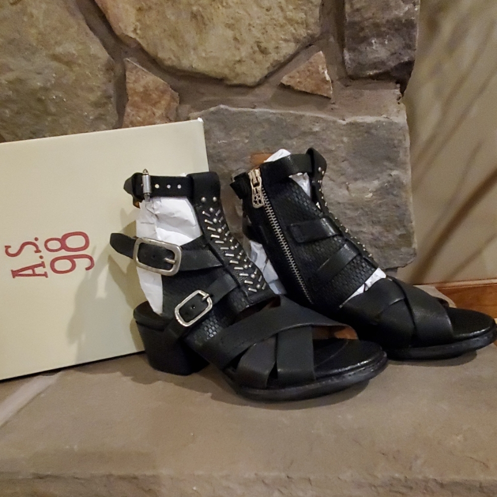 A.S.98 Pennie Heel Sandals - Picture 4 of 7